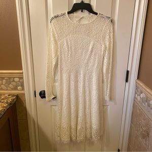 NWT White Long Sleeve Lace Dress